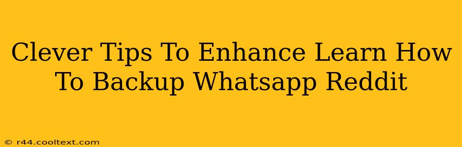 Clever Tips To Enhance Learn How To Backup Whatsapp Reddit