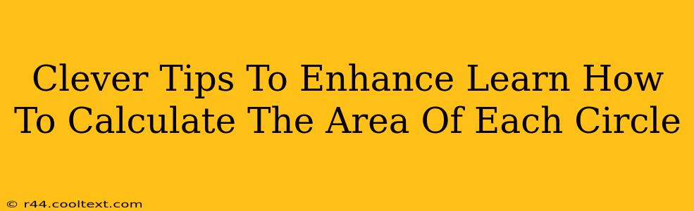 Clever Tips To Enhance Learn How To Calculate The Area Of Each Circle