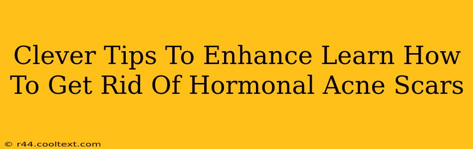 Clever Tips To Enhance Learn How To Get Rid Of Hormonal Acne Scars