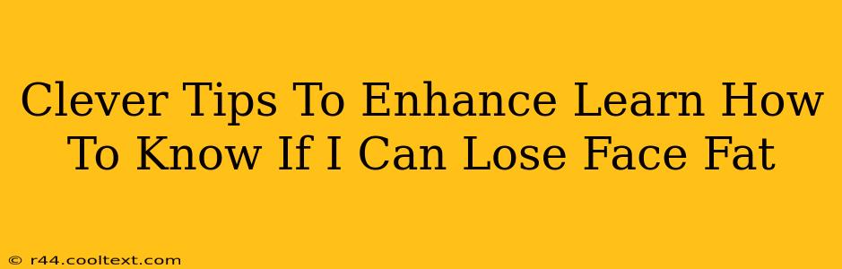 Clever Tips To Enhance Learn How To Know If I Can Lose Face Fat