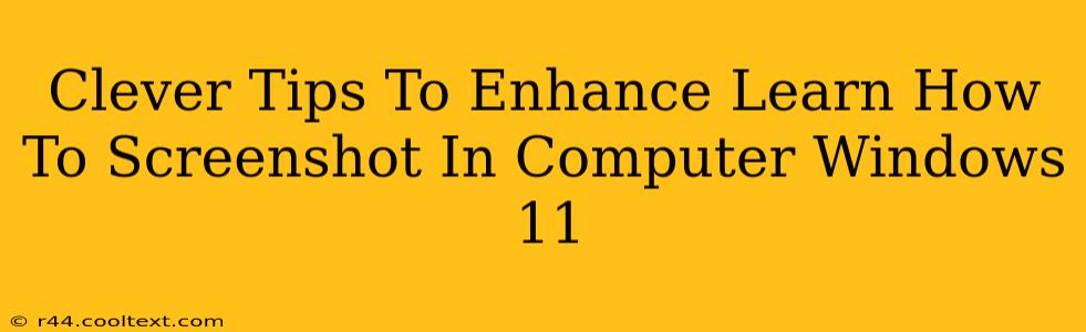Clever Tips To Enhance Learn How To Screenshot In Computer Windows 11