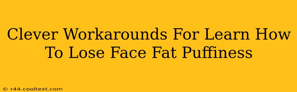 Clever Workarounds For Learn How To Lose Face Fat Puffiness