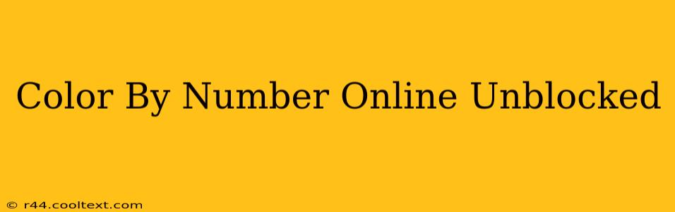 Color By Number Online Unblocked