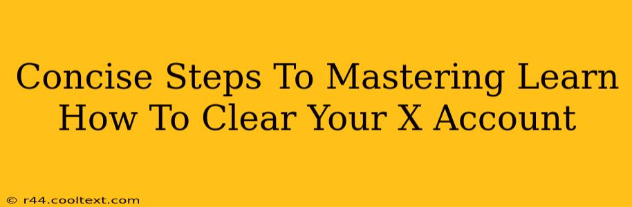 Concise Steps To Mastering Learn How To Clear Your X Account