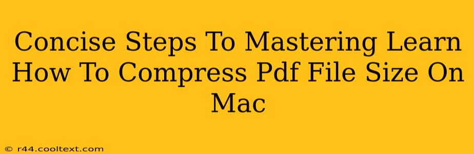 Concise Steps To Mastering Learn How To Compress Pdf File Size On Mac