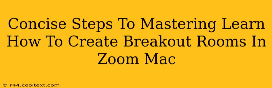 Concise Steps To Mastering Learn How To Create Breakout Rooms In Zoom Mac