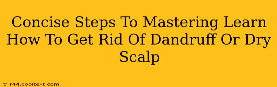 Concise Steps To Mastering Learn How To Get Rid Of Dandruff Or Dry Scalp