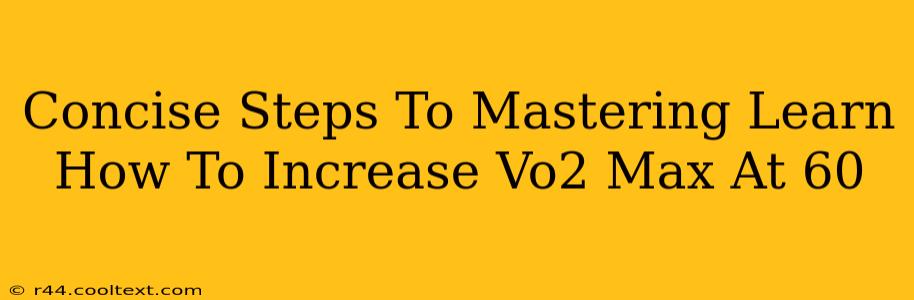 Concise Steps To Mastering Learn How To Increase Vo2 Max At 60