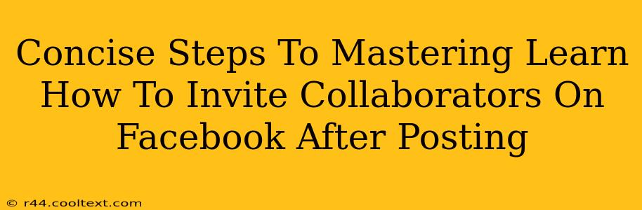 Concise Steps To Mastering Learn How To Invite Collaborators On Facebook After Posting