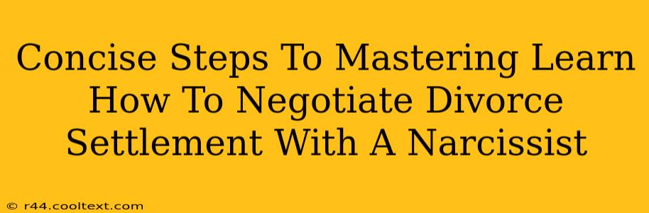 Concise Steps To Mastering Learn How To Negotiate Divorce Settlement With A Narcissist