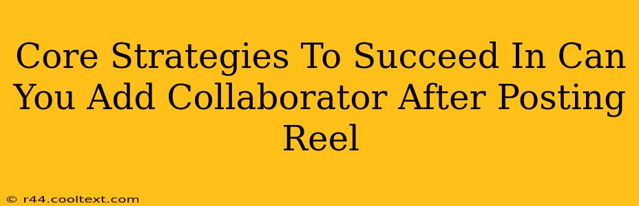 Core Strategies To Succeed In Can You Add Collaborator After Posting Reel