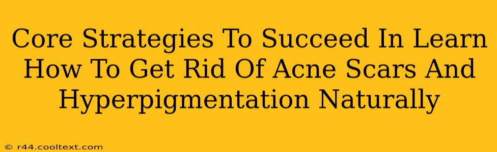 Core Strategies To Succeed In Learn How To Get Rid Of Acne Scars And Hyperpigmentation Naturally