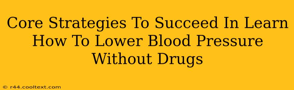 Core Strategies To Succeed In Learn How To Lower Blood Pressure Without Drugs