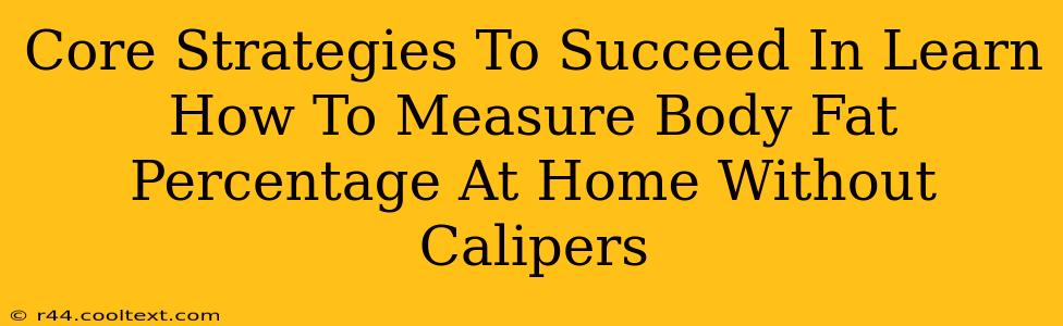 Core Strategies To Succeed In Learn How To Measure Body Fat Percentage At Home Without Calipers