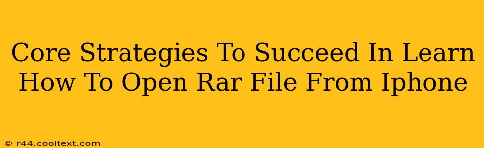 Core Strategies To Succeed In Learn How To Open Rar File From Iphone