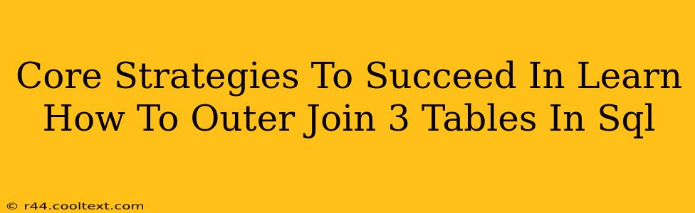 Core Strategies To Succeed In Learn How To Outer Join 3 Tables In Sql