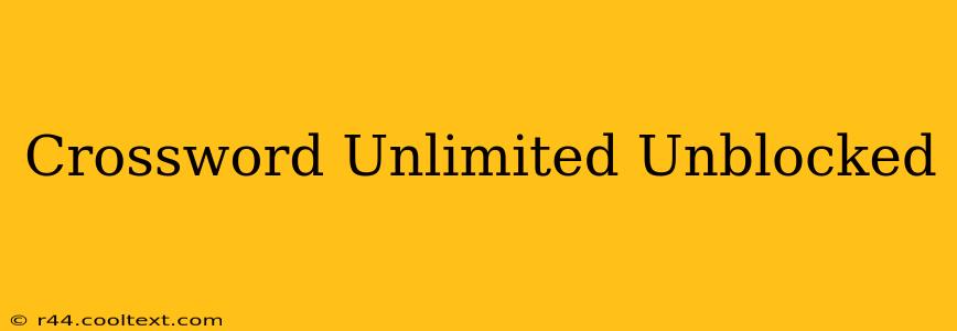 Crossword Unlimited Unblocked