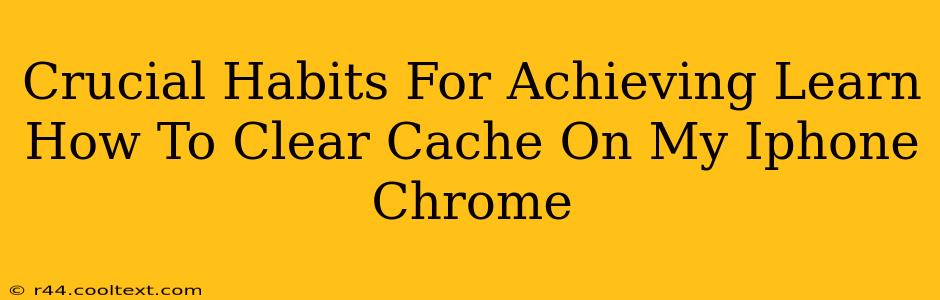 Crucial Habits For Achieving Learn How To Clear Cache On My Iphone Chrome