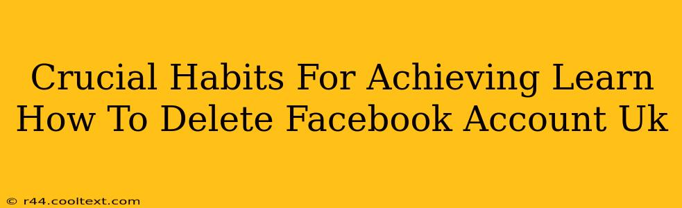 Crucial Habits For Achieving Learn How To Delete Facebook Account Uk