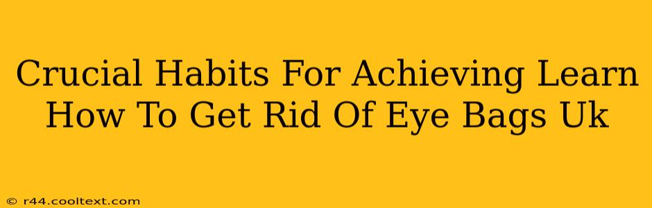 Crucial Habits For Achieving Learn How To Get Rid Of Eye Bags Uk