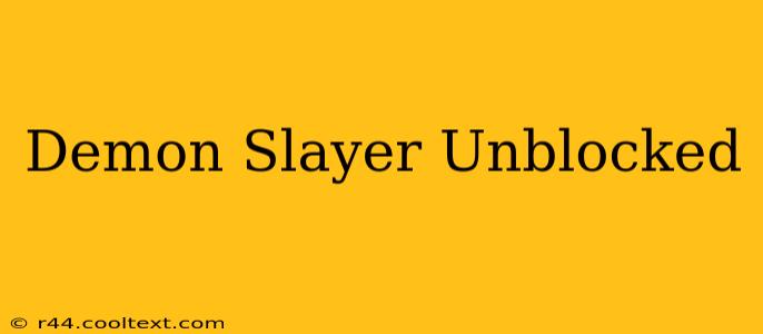 Demon Slayer Unblocked