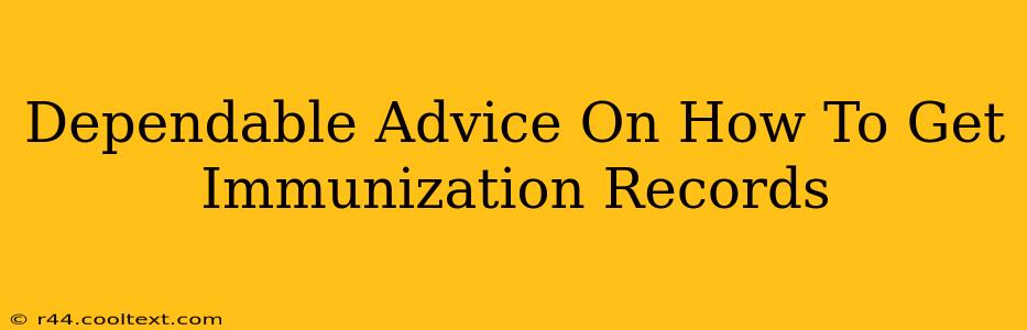 Dependable Advice On How To Get Immunization Records