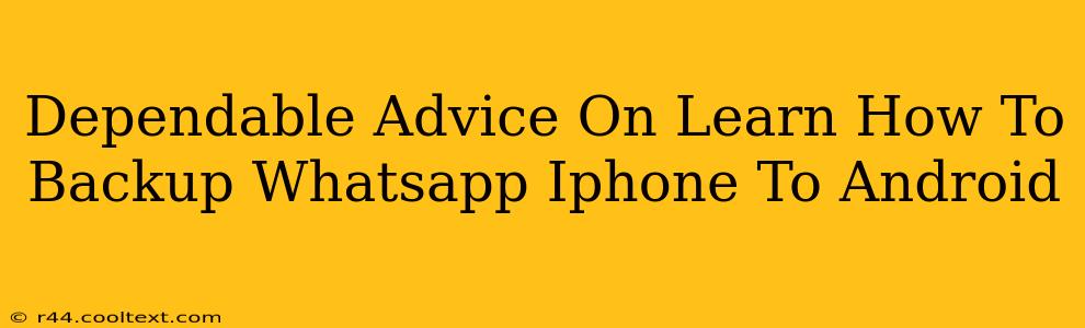 Dependable Advice On Learn How To Backup Whatsapp Iphone To Android