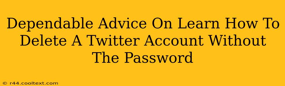 Dependable Advice On Learn How To Delete A Twitter Account Without The Password