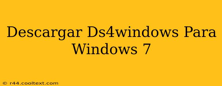 Descargar Ds4windows Para Windows 7