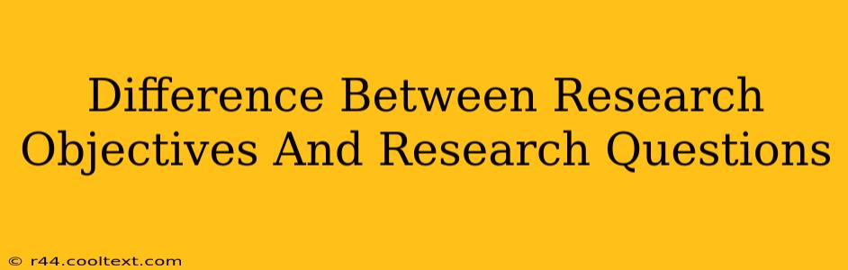 Difference Between Research Objectives And Research Questions