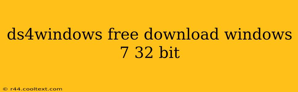 ds4windows free download windows 7 32 bit