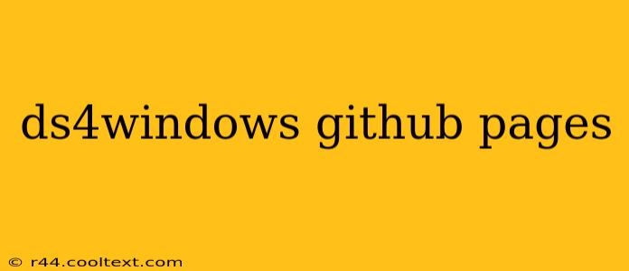 ds4windows github pages