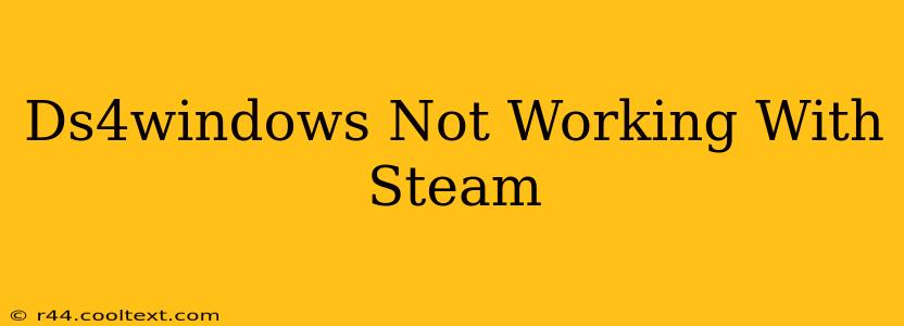 Ds4windows Not Working With Steam