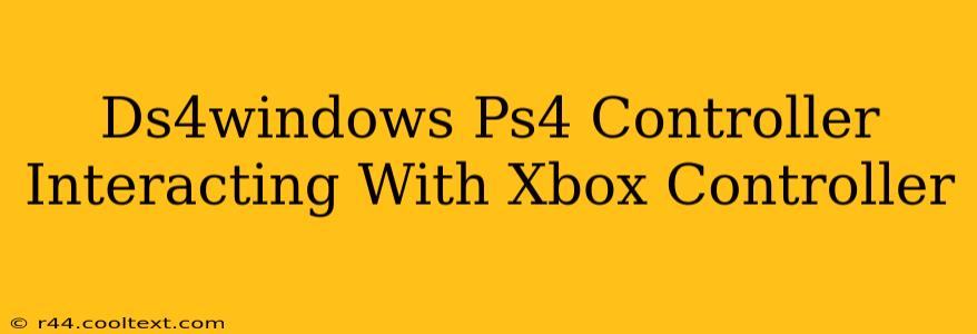 Ds4windows Ps4 Controller Interacting With Xbox Controller