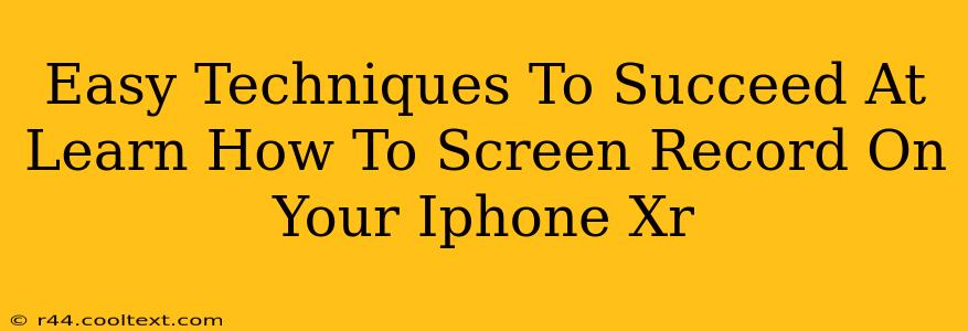 Easy Techniques To Succeed At Learn How To Screen Record On Your Iphone Xr