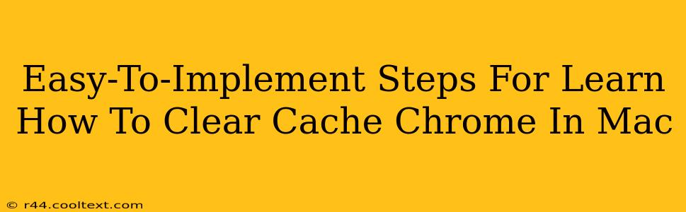 Easy-To-Implement Steps For Learn How To Clear Cache Chrome In Mac