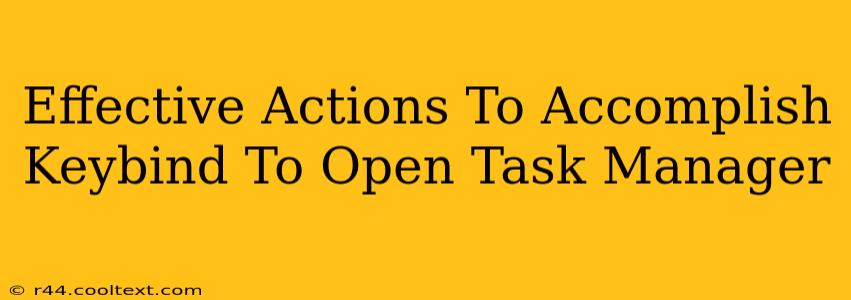 Effective Actions To Accomplish Keybind To Open Task Manager