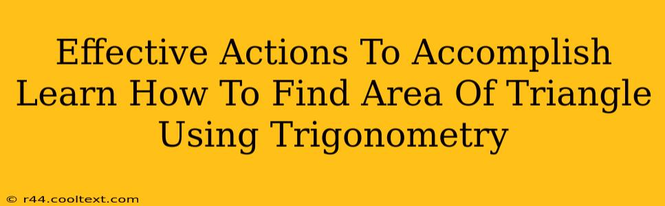 Effective Actions To Accomplish Learn How To Find Area Of Triangle Using Trigonometry