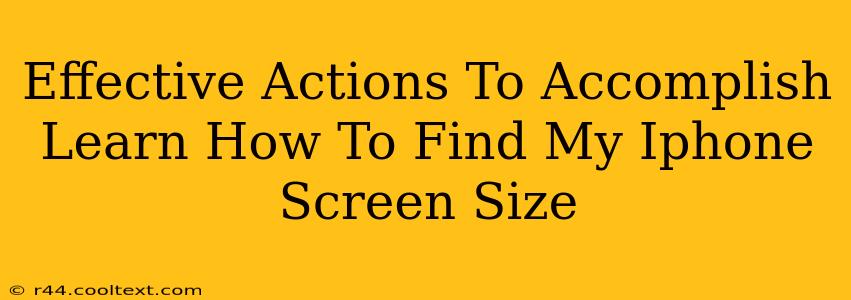 Effective Actions To Accomplish Learn How To Find My Iphone Screen Size