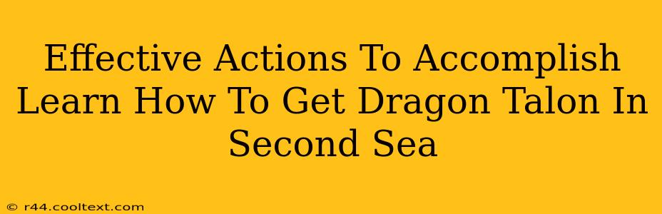 Effective Actions To Accomplish Learn How To Get Dragon Talon In Second Sea