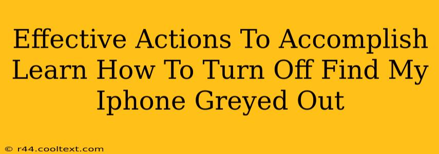 Effective Actions To Accomplish Learn How To Turn Off Find My Iphone Greyed Out