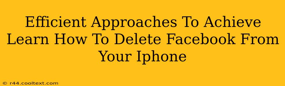 Efficient Approaches To Achieve Learn How To Delete Facebook From Your Iphone