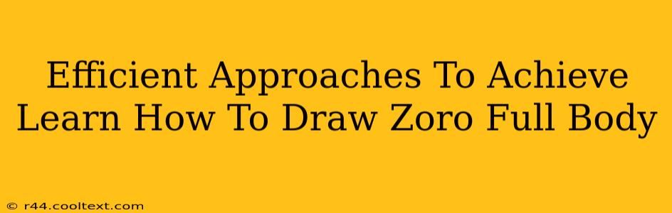 Efficient Approaches To Achieve Learn How To Draw Zoro Full Body