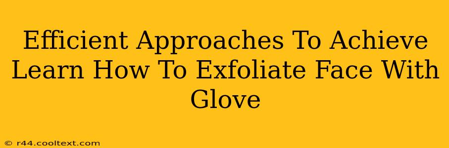 Efficient Approaches To Achieve Learn How To Exfoliate Face With Glove