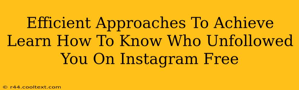 Efficient Approaches To Achieve Learn How To Know Who Unfollowed You On Instagram Free