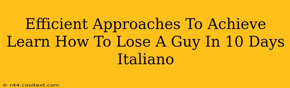 Efficient Approaches To Achieve Learn How To Lose A Guy In 10 Days Italiano