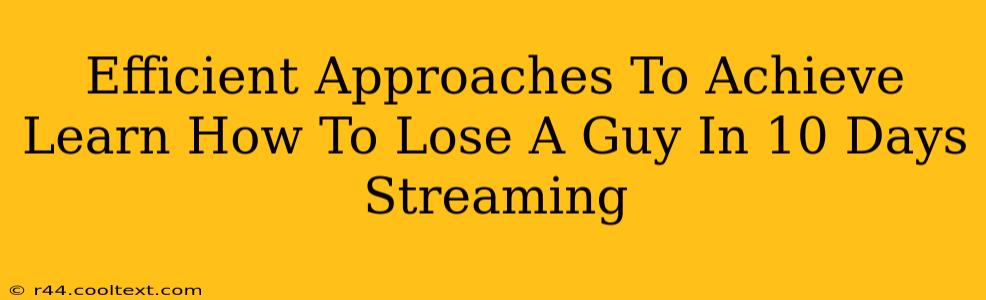 Efficient Approaches To Achieve Learn How To Lose A Guy In 10 Days Streaming