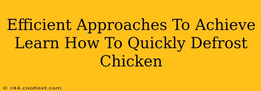 Efficient Approaches To Achieve Learn How To Quickly Defrost Chicken