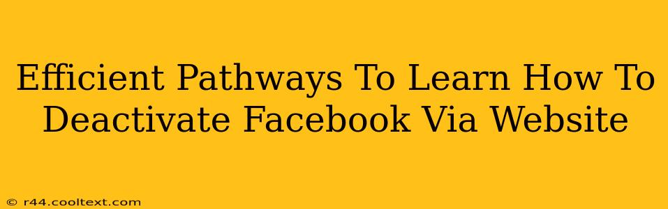 Efficient Pathways To Learn How To Deactivate Facebook Via Website