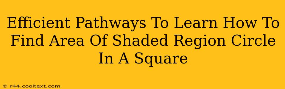 Efficient Pathways To Learn How To Find Area Of Shaded Region Circle In A Square